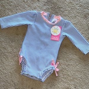 Rufflebutts long sleeve girls swimsuit 6-12 months